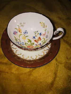 £14.99 • Buy Vintage Aynsley Butterfly Cup And Saucer 