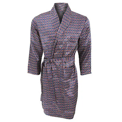 Mens Lightweight Traditional Patterned Satin Robe/Dressing Gown • £21.59