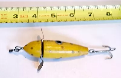 NICE 1910s Yellow Kid Rotaryhead Spinner Lure JERSEY RIGGED • $9.99