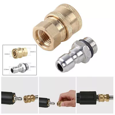 Quick-Release Connect Fitting Pressure Washer Coupling Connector Adapter 1/4'' • £5.29