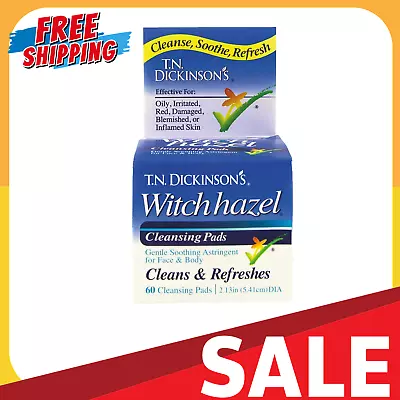 T.N. Dickinson's Witch Hazel Cleansing Pads 60 Count • $3.90