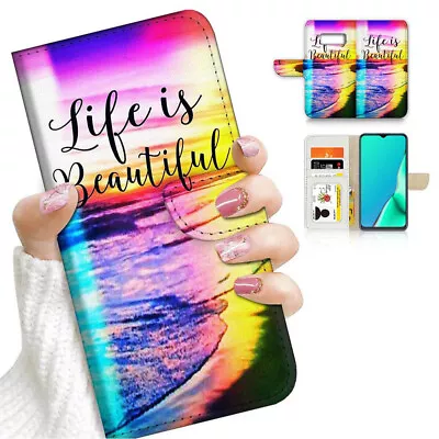 ( For Samsung S7 ) Wallet Flip Case Cover PB24330 Life Beautiful • $12.99