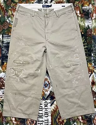 Polo Ralph Lauren Country Chino Pants LtD RRL Factory Distressed Patchwork 2023 • $75