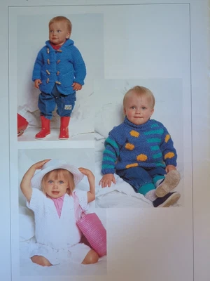 £2 • Buy Wendy P587 Knitting Pattern S 18 - 24  Baby Sweater Cardigan Duffle Coat Chunky