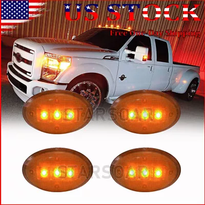 4x Dually Bed Fender Side Marker Lights Amber LED For 99-10 Ford F350 F450 F550 • $12.97