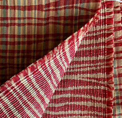 Madras Plaid Fabric With Stretch High Quality • $30