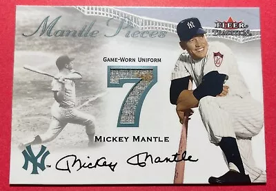 Mickey Mantle 2007 Fleer Game Worn Uniform Swatch Relic Card  • $264.99