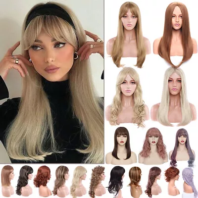 Ombre Synthetic Full Head Wig For Women Lady Costume Party Cosplay Layered Style • $17.45