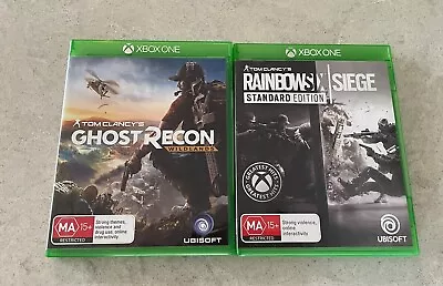 Tom Clancy's Ghost Recon Wildlands + Rainbow Six Xbox One 2 Games • $24.95