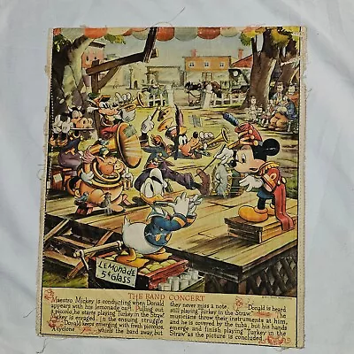 1942 Aug Canvas Art Morrell Morrell's Walt Disney Calendar Mickey Donald Goofy • $40