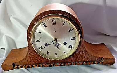 Vintage 1930s Napolean Hat Clock Converted To A Quartz Movement Nice Wooden Case • £20