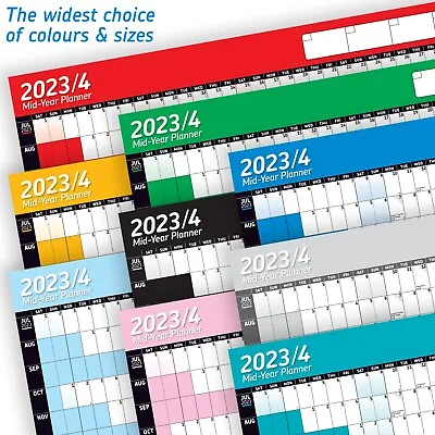 £25.99 • Buy 2023-2024 Mid-Year Calendar Academic Wall Planner Student Uni Chart 14 Months A2