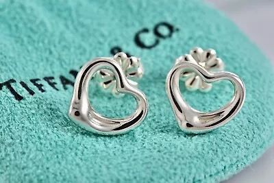 Tiffany & Co. Elsa Peretti Small Open Heart Stud Earrings • $290