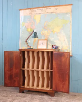 Mid Century Record Vinyl Teak Storage Cabinet Cupboard Sideboard *DELIVERY • £145