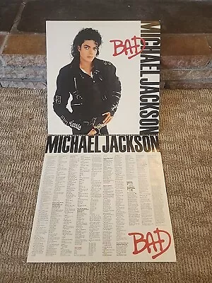 Michael Jackson - Bad - 1987 LP Epic ‎Records With Original Insert- EX • $28.96