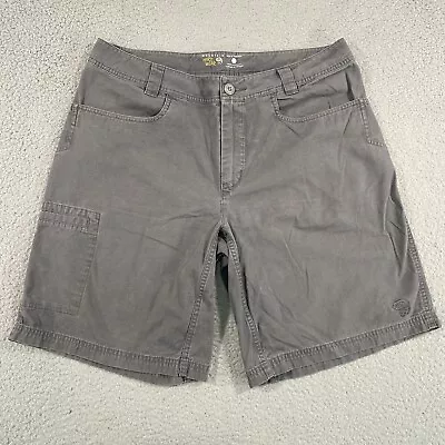 Mountain Hardwear Mens 36 Cotton Hiking Shorts Gray Cargo Outdoor Climbing Camp • $24.95