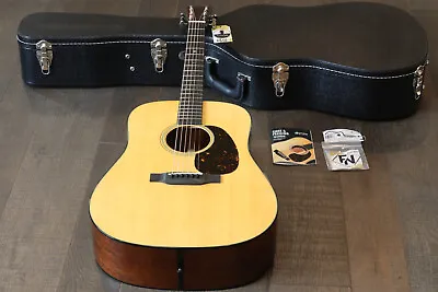MINTY! 2022 Martin D-18 Natural Acoustic Dreadnaught Guitar + OHSC • $2395