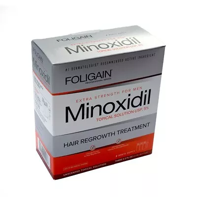 FOLIGAIN MINOXIDIL 5% HAIR REGROWTH TREATMENT FOR MEN  3 Months Supply Exp 05/25 • £29.49