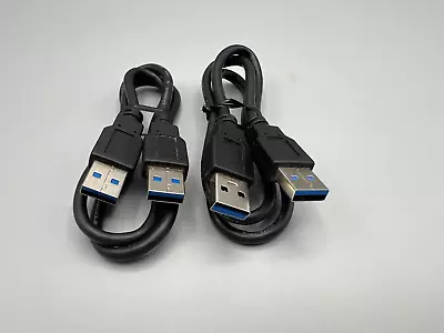 2-Pack 2ft High-Quality E238846 USB 3.0 Cable Male To Male - Black • $4.49