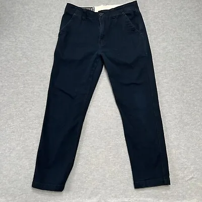 Rapha Pants Mens 34x32 (32x27) Slim Fit Blue Mechanics Trousers Workwear Canvas • $44.94