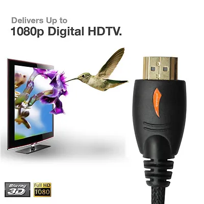 1m 2m 3m 5m 10m 15m 20m Braided HDMI Cable Full HD 1080P 4K 3D V1.4 Nylon Sydney • $8.53