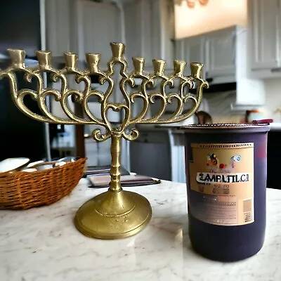 Vintage Brass Menorah Chanukah Hanukkah 7.5” • $35