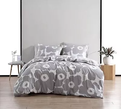 MARIMEKKO - Queen Duvet Cover Set Cotton Bedding With Matching Shams & Botto... • $207.28