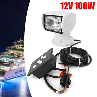 $104 • Buy 100W Marine Spotlight Truck Car Boat Search Light Remote Control Spot Light SALE
