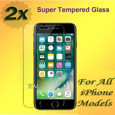 $4.99 • Buy Tempered Glass Screen Protector For IPhone XR XS 14 13 12 11 Pro Max 6S 7 8 Plus