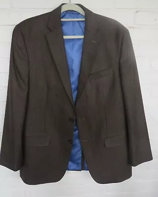 Chaps  Mens Blazer Black Brown Summer 2 Button Suit Jacket Sport Coat 42R • $30