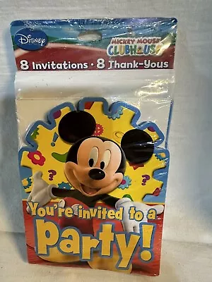 Mickey Mouse Clubhouse You’re Invited To A Party 8 Invitations & 8 Thank You  • $8