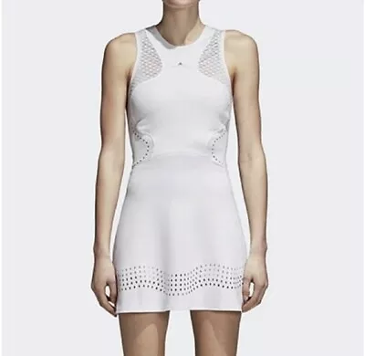 Adidas Stella McCartney Sz XS White Athletic Tennis Tank Mini Dress Stretch • $57.24