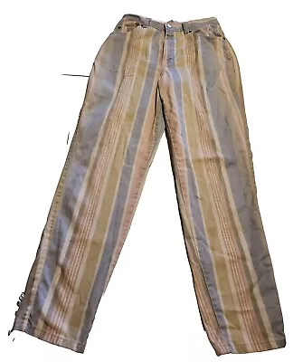 Vintage Sasson High Rise Striped Jeans Size 7/8  24x29 Oo-La-La Paris New York • $19