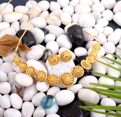 $36.70 • Buy Wedding Gold Plated Choker Indian Bollywood Necklace Jhumka Earrings Jewelry Set