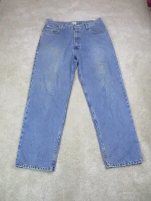 Vtg Calvin Klein Jeans Loose Fit Jeans Mens 36 X 32 Double Stone Wash Denim Blue • $34.99