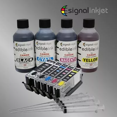 Edible Ink And Refillable Cartridge Set - PGI-580/CLI-581 For Canon Printers • £48.99