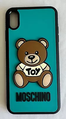 SS21 Moschino Couture Jeremy Scott Blue IPhone XS Max Case With Teddy Bear Toy • $35.40