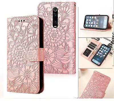 Xiaomi Mi 9T/Pro Embossed Pu Leather Wallet Case Floral • $7.50