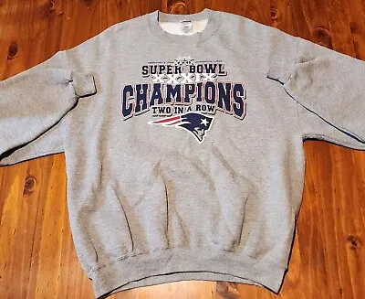 VINTAGE New England Patriots Super Bowl 39 Champions XL Tom Brady 2005 Jerzees • $177