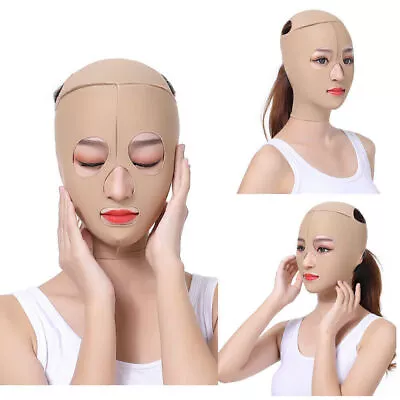 V Line Facial Mask Chin Neck Belt Anti Aging Face Lift Up Anti-Wrinkle Strap Kit • $10.69