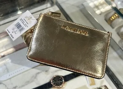 Michael Kors Lady Women Small Top Zip Coin Pouch ID Card Holder Keychain Wallet • $46