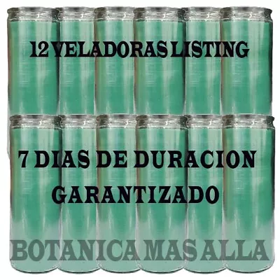 Veladora - Velon  7 Dias - 7 Day Religious Candle - Veladoras Color Verdes • $36.99