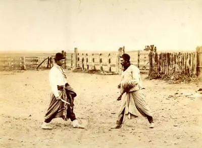 Gaucho Fight With Skinning Knives Argentina 1900 OLD PHOTO • $9