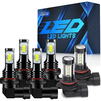 LED Headlights & Fog Lights 8000K Bulbs Kit For Chevy Silverado 1500 2500HD 3500 • $32.99