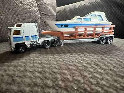 Matchbox Tractor Trailer Boat Hauler • $11.61