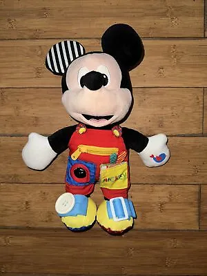 Disney Baby Mickey Mouse Baby Sensory Interactive Learn Abilities Soft Plush Toy • £10