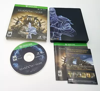 Middle Earth Shadow Of War Gold Edition XBOX One Steelbook W/ Slipcover • $14.20