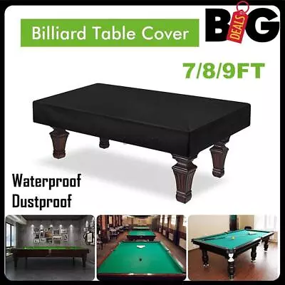 7/8/9FT Pool Snooker Billiard Table Cover Polyester Waterproof Dust Cap Outdoor • $22.09