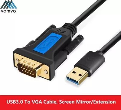 USB 3.0 To VGA Cable For Mirroring HD Video Display At 1080P Converter Adapter • $14.97