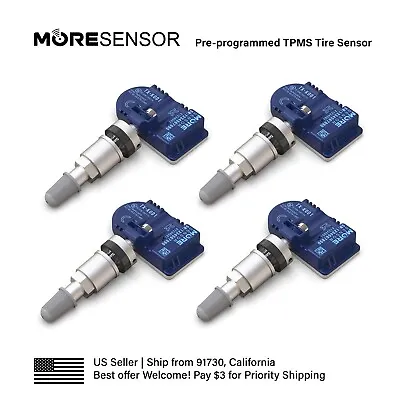 4PC 433MHz MORESENSOR TPMS Clamp-in Tire Sensor For E46 E39 E38 CLS550 CLS600 • $79.95